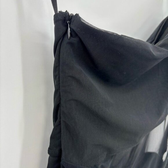 Superdown Jerica Black Mesh Mini Dress Size Medium - Picture 9 of 15
